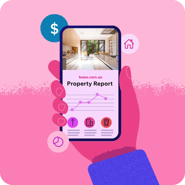 Property report on a mobile phone