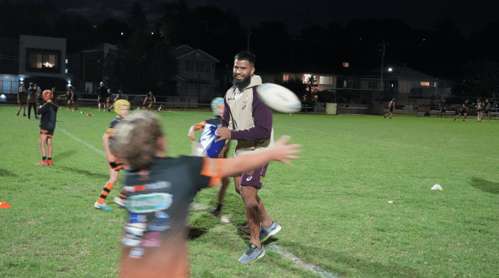 A memorable training session for Easts Juniors Rugby League Club