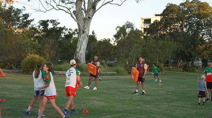 Special visitors for the Wynnum Manly Seagulls